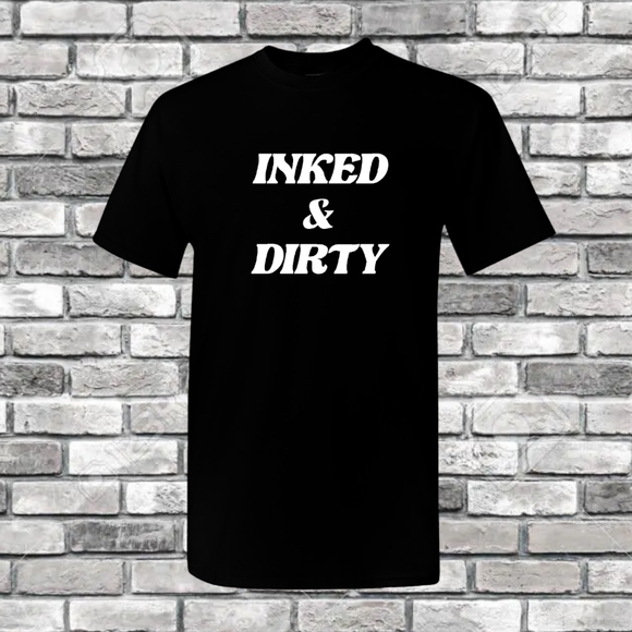 Adult Humor Inked and Dirty T-shirt Plus Size - Picture 1 of 1